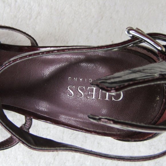 Guess by Marciano Maroon Open Toe Strappy Stiletto Heels Women's 8.5 - Picture 5 of 10